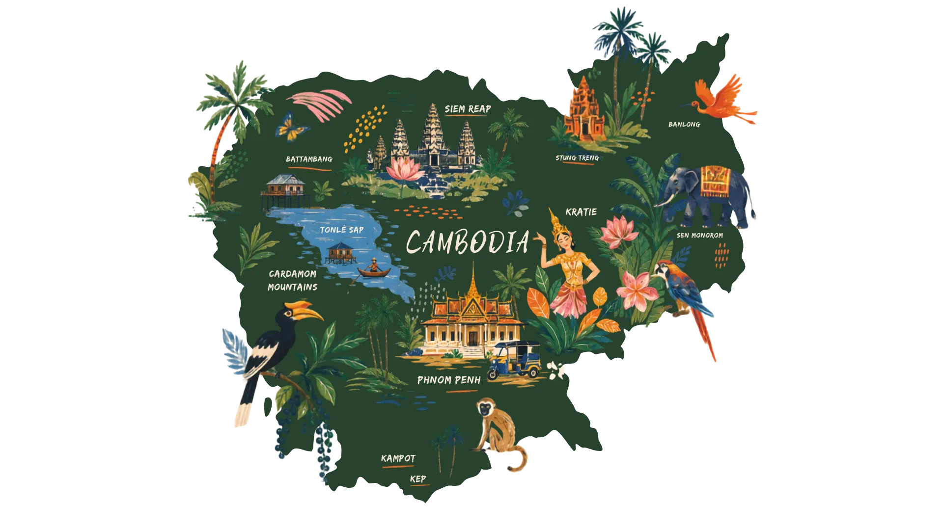Carte du Cambodge
